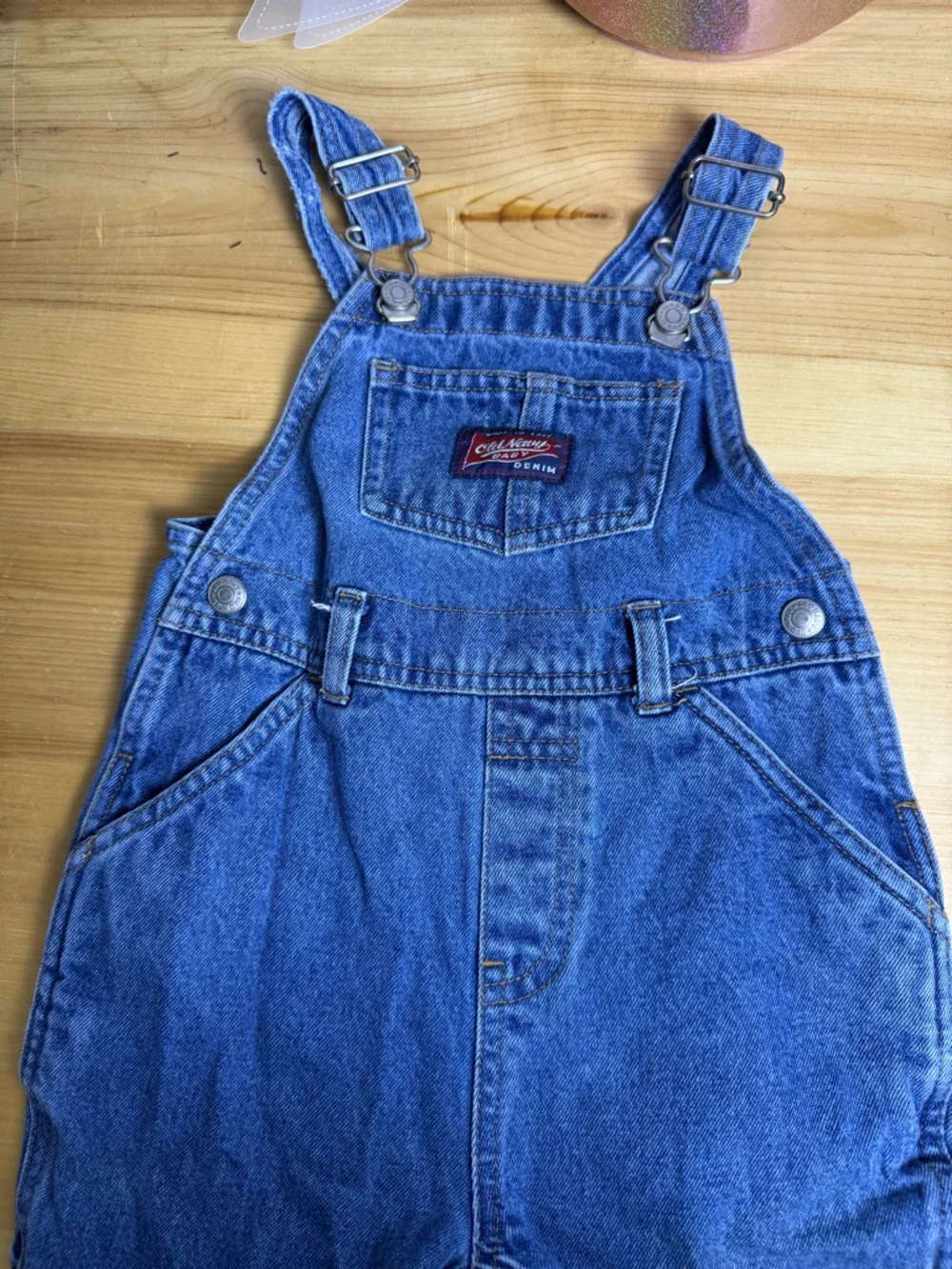 Old Navy Kids Snap Bottom Full Length‎ Jean Denim Overall Unisex Toddler 2T